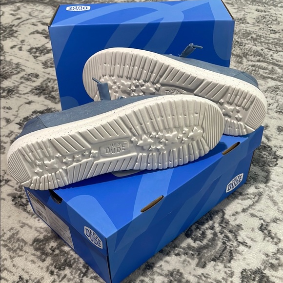 HEY DUDE Wendy Stretch Canvas Light Blue Size 10 - Picture 2 of 7